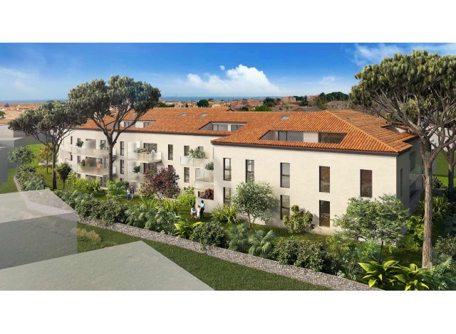 Investissement locatif en Languedoc-Roussillon : programme immobilier neuf pour investir à 15 Min à Pied du Port Beau 3 Pièces  Marseillan