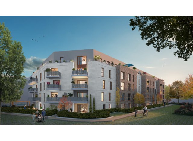 Investissement locatif en Seine-Saint-Denis 93 : programme immobilier neuf pour investir L'Ecrin des Noyers  Aubervilliers
