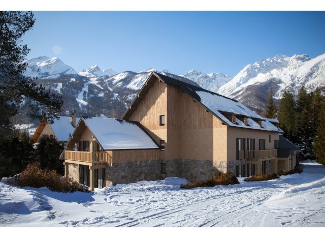 Investissement locatif dans les Hautes-Alpes 05 : programme immobilier neuf pour investir Résidence Violaine  Le-Monetier-les-Bains