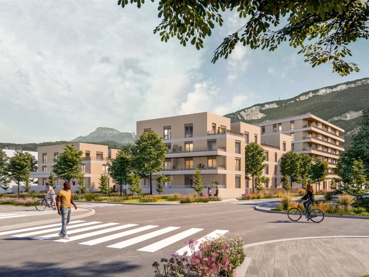 Les Portes du Vercors : un nouveau quartier durable  Fontaine prend vie