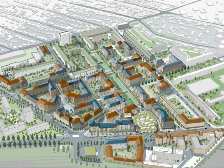 Le futur quartier des Tilleuls au Blanc-Mesnil, un projet de rénovation ambitieux combinant 3 000 logements neufs, espaces verts et nouveaux services.