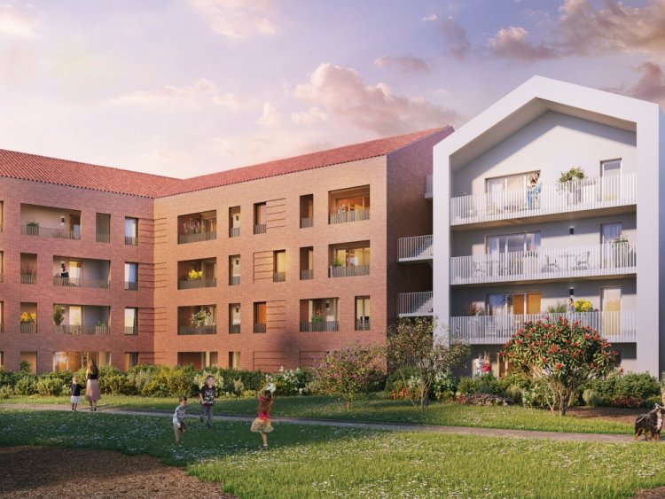 Chantier lanc pour le programme immobilier  Cur LUnion   LUnion, prs de Toulouse, o 66 appartements verront le jour dici 2026. | Cur L'Union / L'Union / Sogeprom