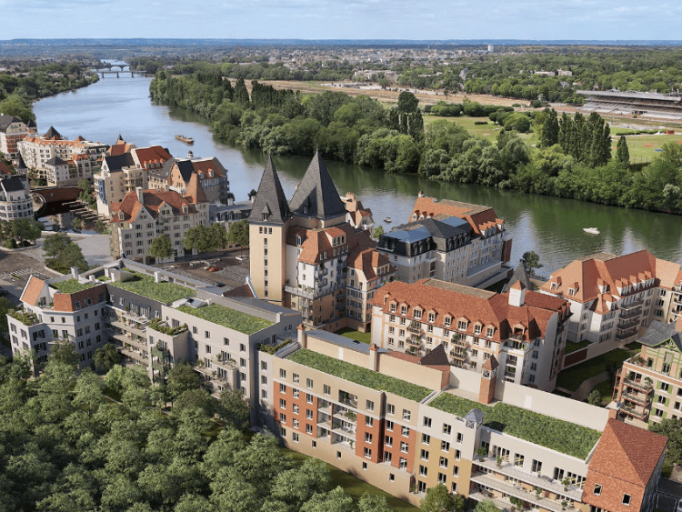 La marina de Cormeilles-en-Parisis, futur quartier durable avec trois résidences signées Bouygues Immobilier.