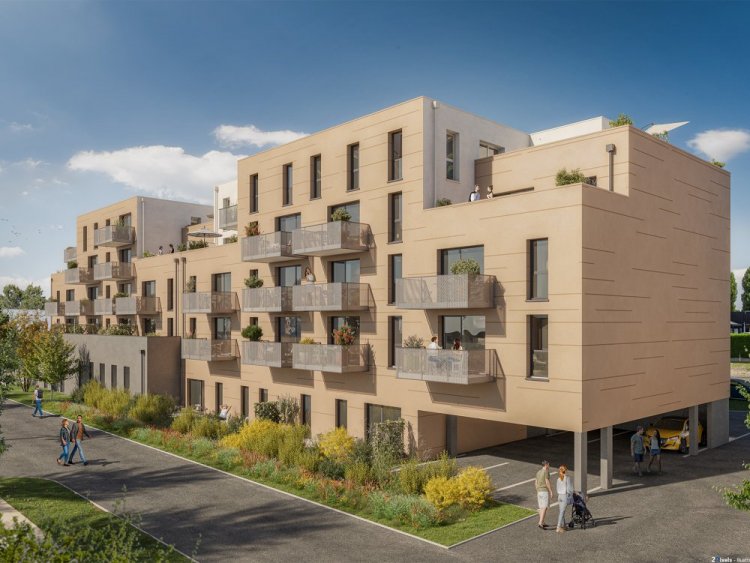 Le programme Essentiel propose des logements modernes et lumineux au cur dun écoquartier verdoyant, idéalement situé entre Caen et la Côte de Nacre.