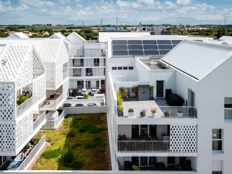 Les nouveaux btiments du programme Calypso, intgrs dans le quartier de Beauregard, proposent un cadre de vie moderne et co-responsable. | Calypso / La Rochelle / VINCI Immobilier