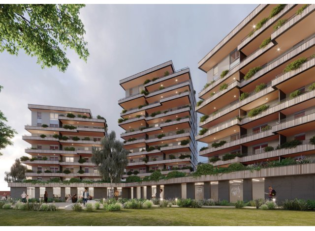Investissement locatif  Wittenheim : programme immobilier neuf pour investir Les Jardins République  Colmar