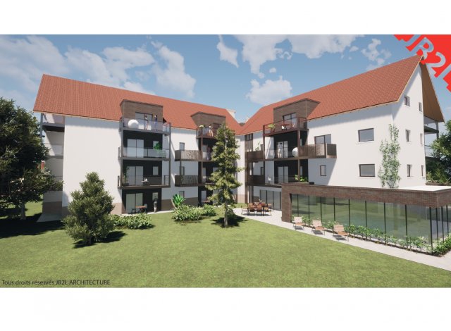 Investissement locatif en Alsace : programme immobilier neuf pour investir Le Pièmont d'Ettore  Molsheim