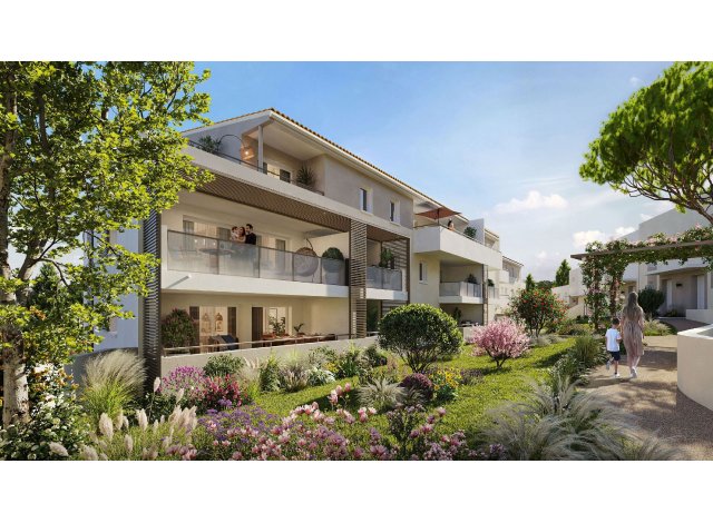 Investissement locatif dans le Gard 30 : programme immobilier neuf pour investir Domaine Puech du Teil  Nîmes