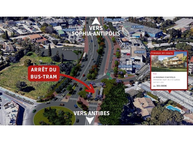 Investir programme neuf La Roseraie d'Antipolis Antibes