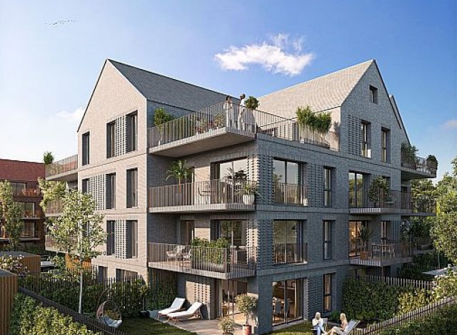 Investissement locatif  Tourcoing : programme immobilier neuf pour investir Flore et Sens  Halluin
