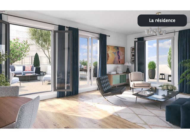 Investissement locatif dans les Hauts de Seine 92 : programme immobilier neuf pour investir Panorama Beaurivage - les Baigneuses  Clamart