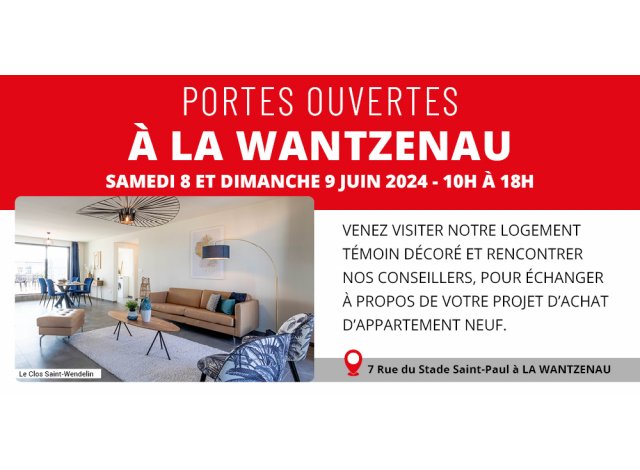 Investissement locatif dans le Bas-Rhin 67 : programme immobilier neuf pour investir Le Clos Saint-Wendelin  La Wantzenau