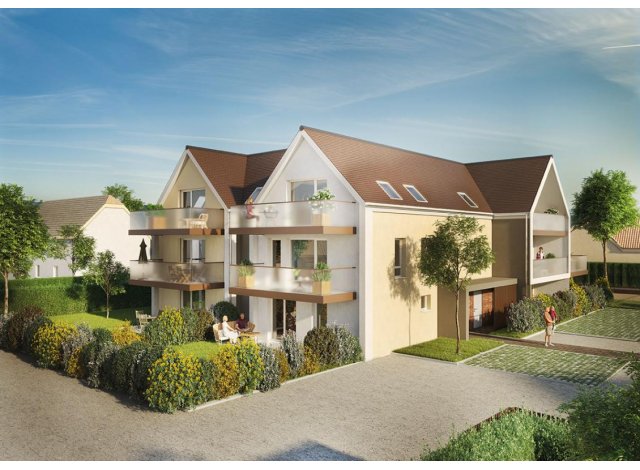 Investissement locatif en Alsace : programme immobilier neuf pour investir Les Jardins d'Artémis  Wittenheim
